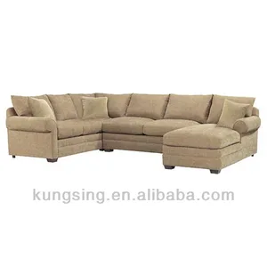 Linen Sectional Fabric 8 Seater Corner Sofa Set Designs