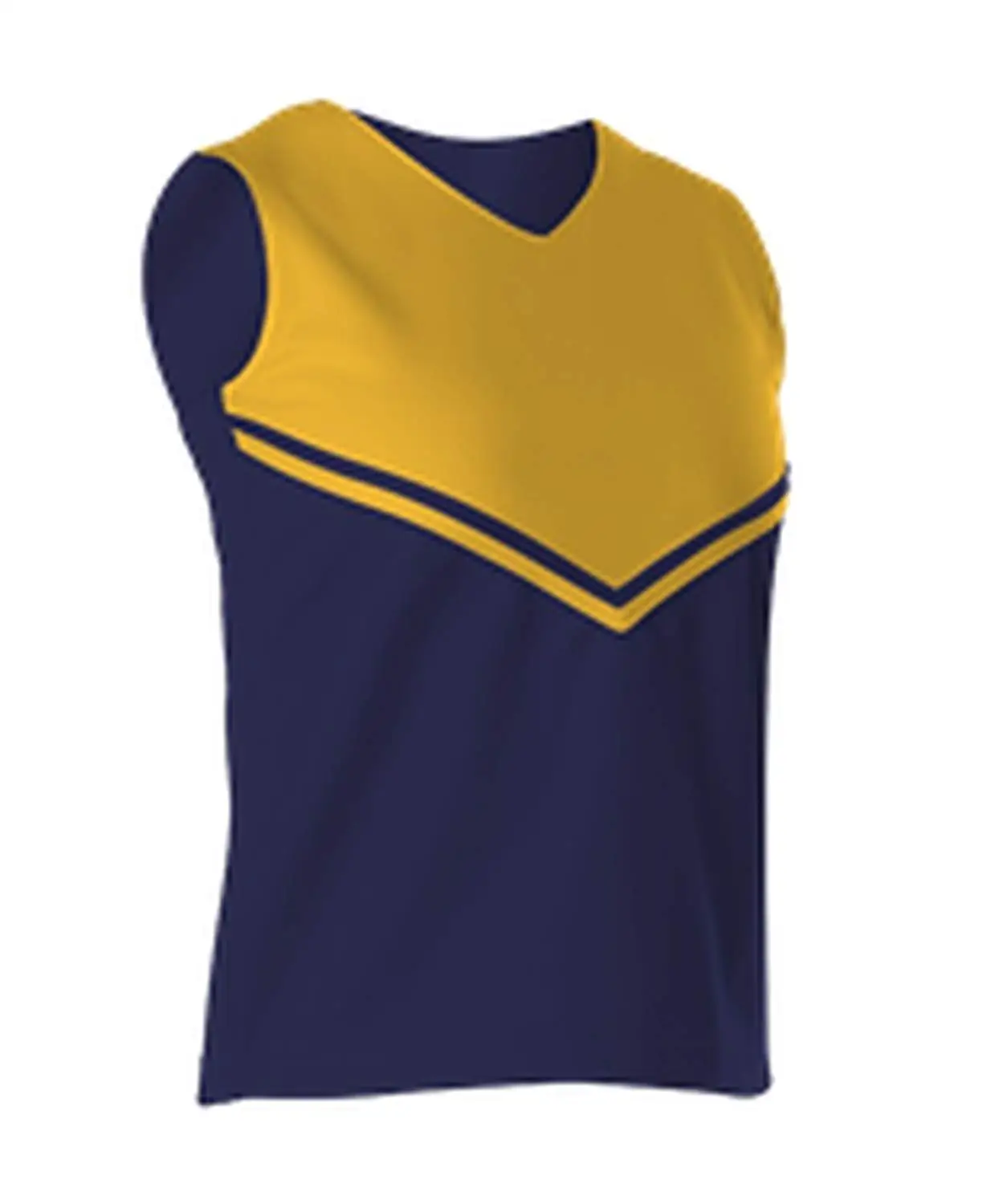 Alleson Cheer Girls Youth Cheerleading V Shell Top With Braid C101VY