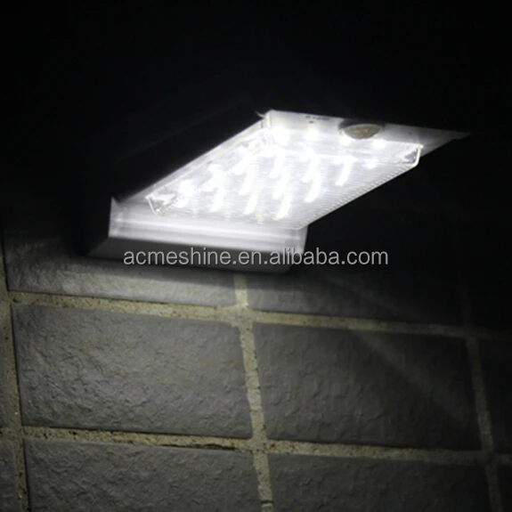 IP65 Waterproof Led Lamp Housing Aluminum Solar Powered Motion Sensor Wall Light With Battery Box