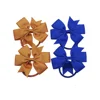 Baby Girl Ponytail Holder Boutique Elastic Tie for Teens Young Women laser hot cut Swallowtail Grosgrain Ribbon Hair Bow