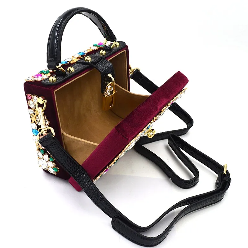 Best Quality Direct Factory Crystal And Rhinestone Women Luxury Designs Jewelled Handbags