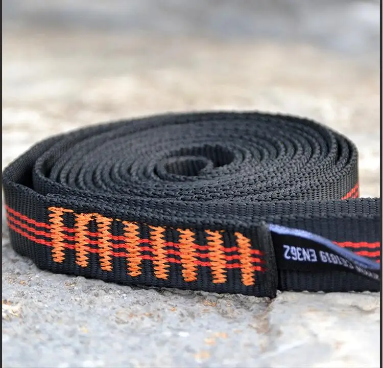 Polyester Climbing Bearing Strap Flat Outdoor Rope Protect 220cm 