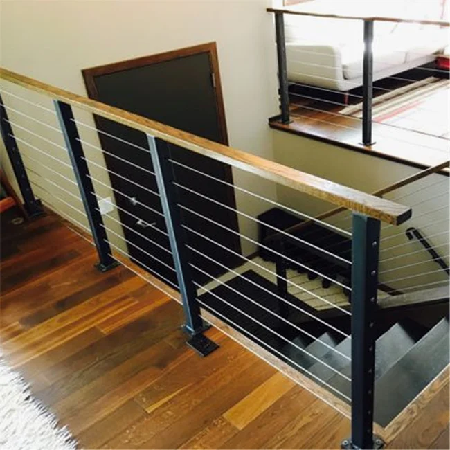 Prefabricated Stairs Galvanized Balcony Inox Railing Cable Stairway ...