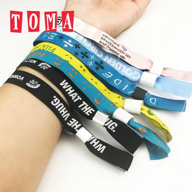 Custom Festival Event Ribbon Sublimation Fabric Woven Polyester