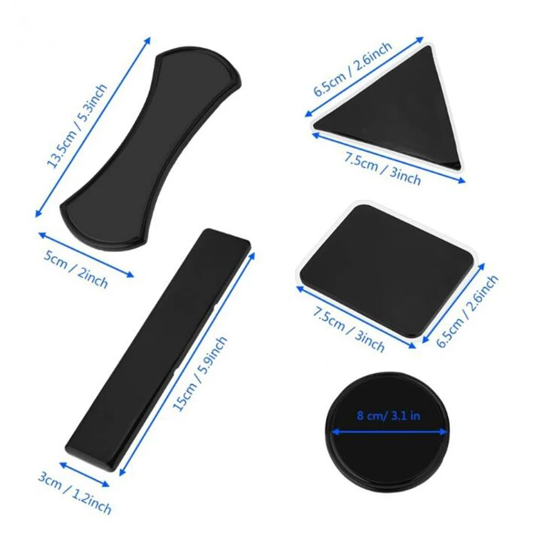 Useful 5Pcs Nano Car Magic Anti-Slip Dashboard Sticky Pad Mat Phone Holde NA