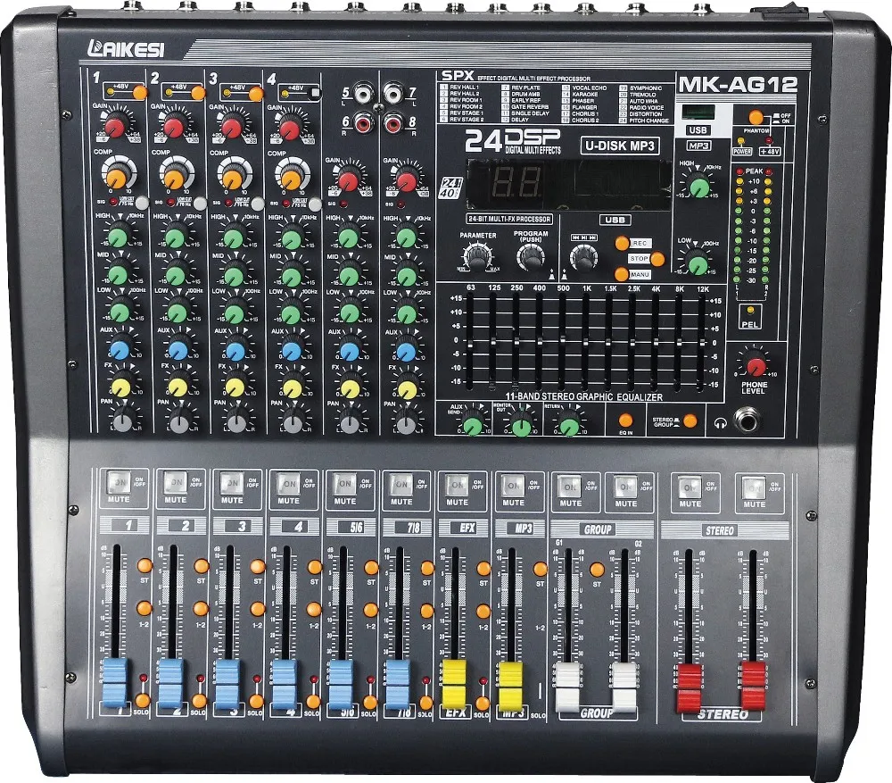 2020 New Design Mkag Audio Mixer With Phantom Power 24dsp Group Usb