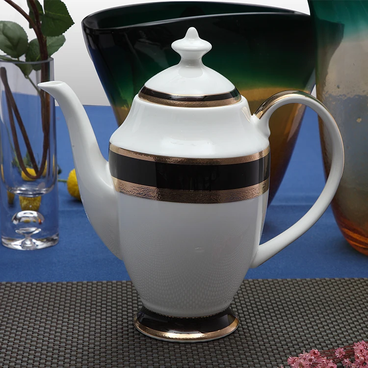 P&T Royal Porcelain Ware European style New design ceramic teapot and cup bone china teapot for tea & coffee