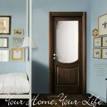 Italian Walnut Bathroom Wooden Door Design Single Italian Walnut Bathroom Wooden Door Design