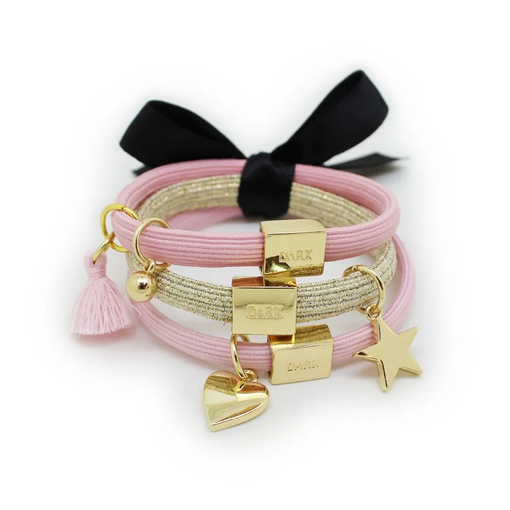 Elastic Hair Tie With Metal Charms Elastic Hair Band With Metal Charm