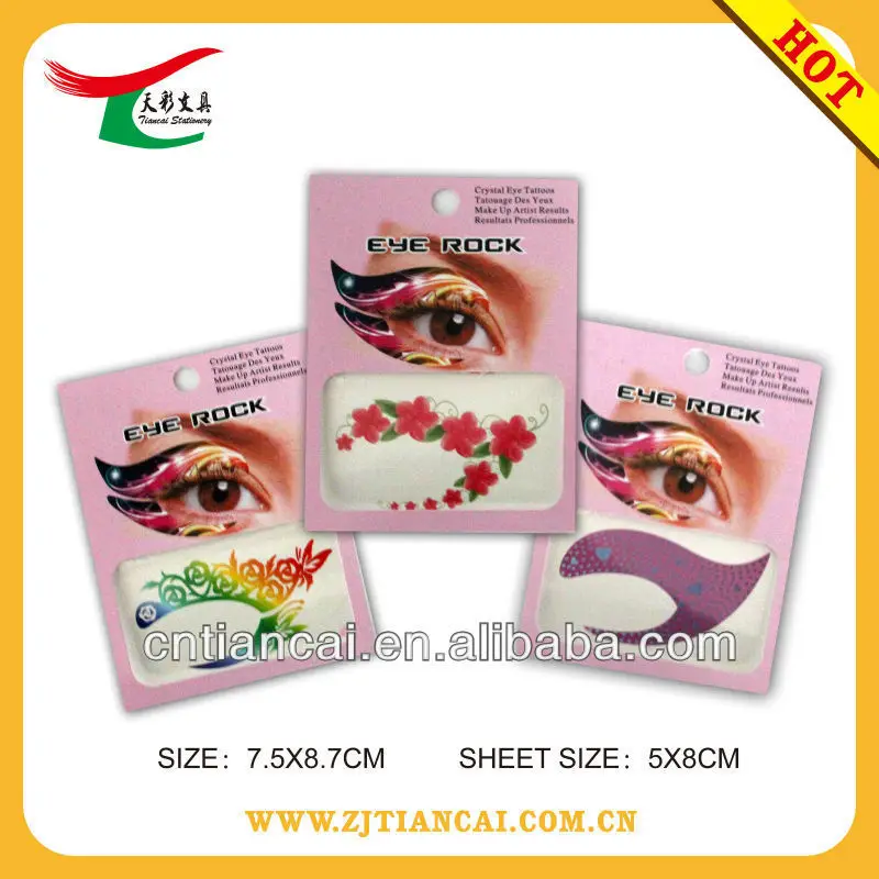 Custom New Fashion Ladies Waterproof Double Eye Tattoo Sticker Face