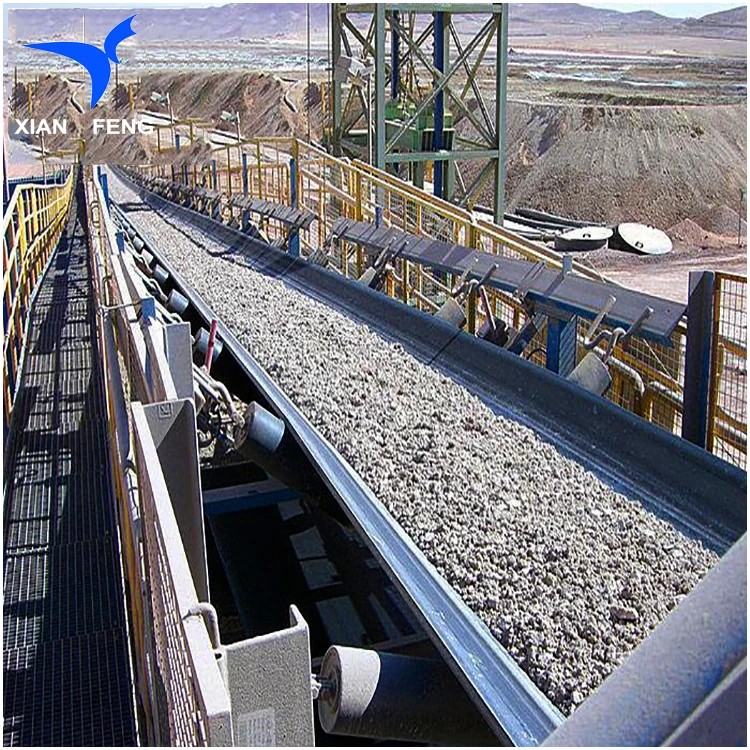 500Ton/hour fixed flat belt conveyor for gravel sand/cement industry