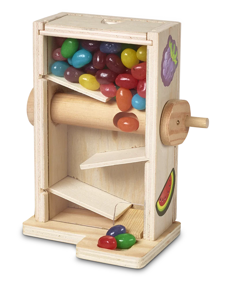 wooden candy dispenser