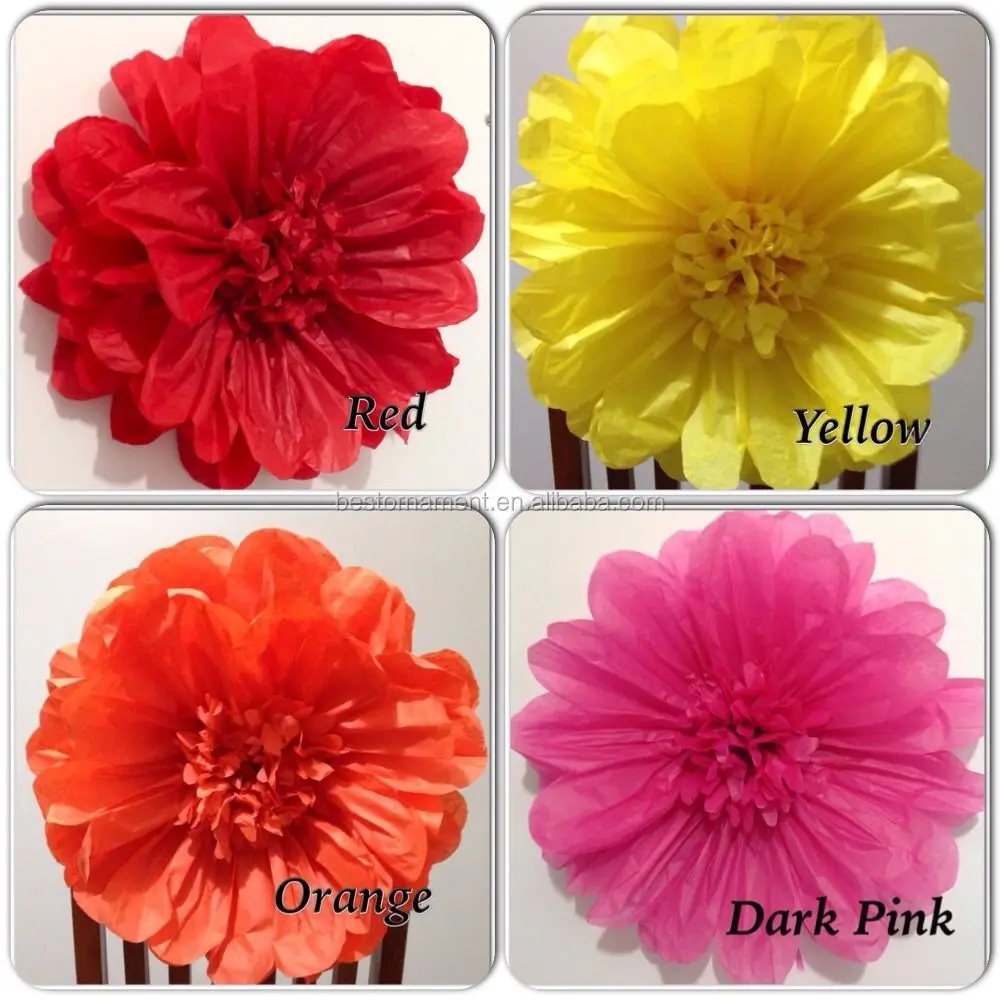 Large Purple Tissue Paper Flowers For Wedding Flowers Events Wall Decor