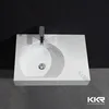 Rectangle Resin Stone Solid Surface Wall Mounted Wash Basin Bathroom Sink