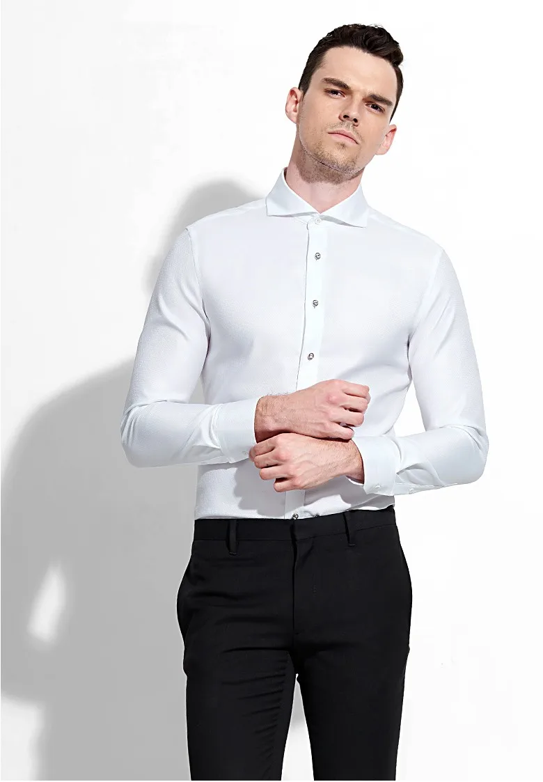 wide collar dress shirt
