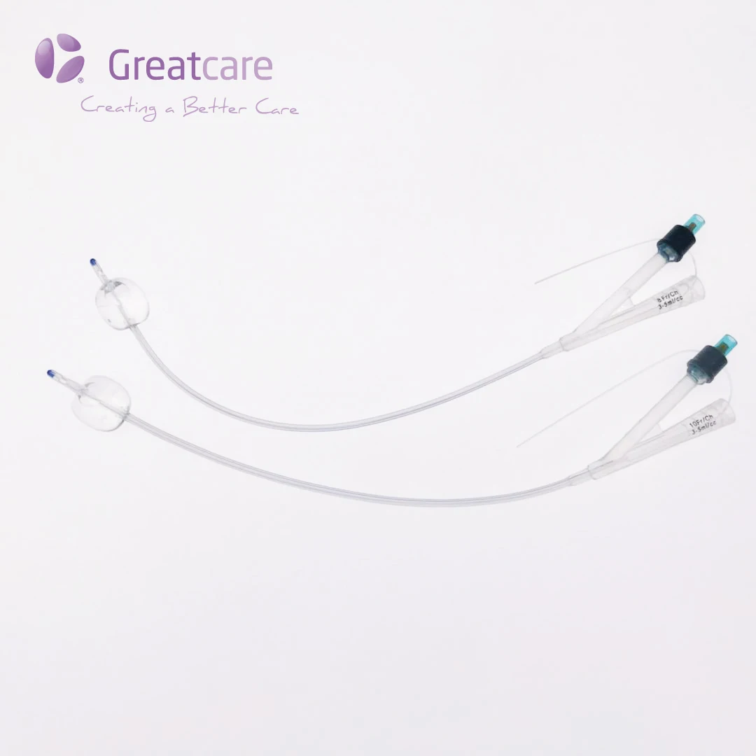 
Greatcare Medical All Silicone 2way Foley Catheter with Plastic valve For Pediatric 
