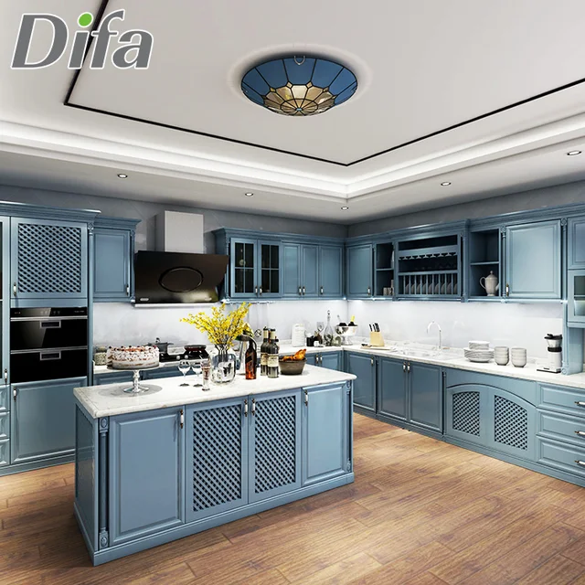 Custom Budget Kitchen Cabinets Blue Kitchen Cabinet For Sale Buy