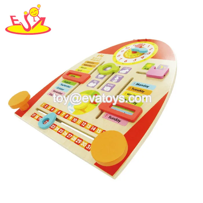 Wholesale Useful Wooden Calendar Toy For Baby For Learning Date Weather