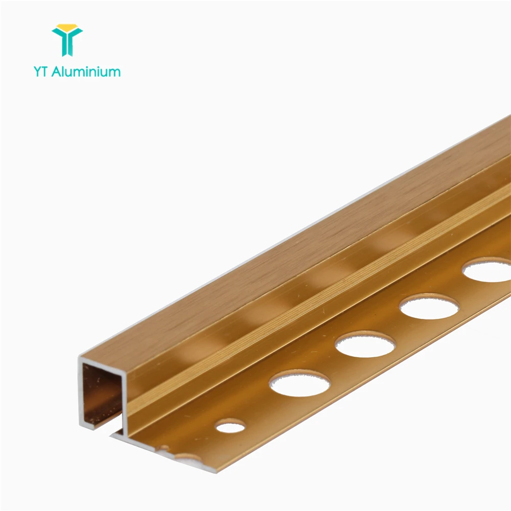 Aluminium Flexible Floor Trim Curved Floor Tile Edge Trim For Laminate Flooring Transition