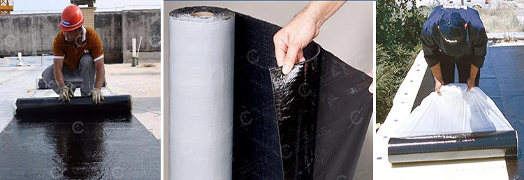 building material self adhesive asphalt waterproof roll for flat roof