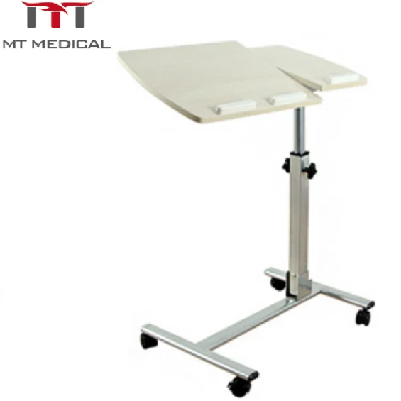 Steel sprayed mobile dining table/ portable overbed table
