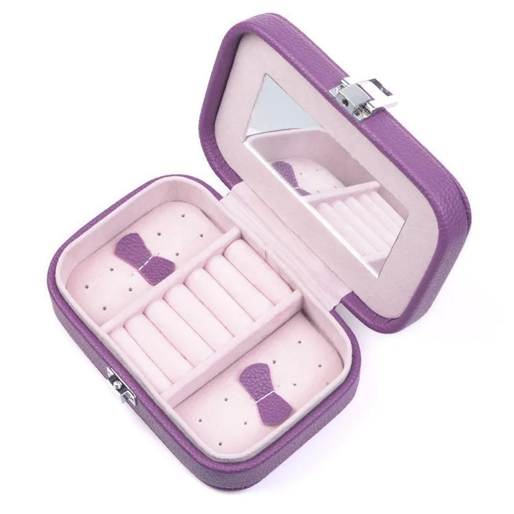 KID leather velvet custom ring jewelry box with key lock.jpg