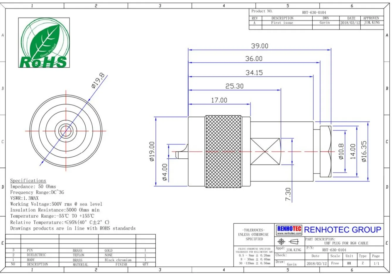 Clamp Type Male Plug Pl259 Rf Uhf Connector For Rg8 Rg9 Coaxial Cable Buy Clamp Type Male Plug
