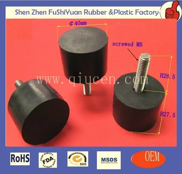 Rubber Feet Mat Pad With Stainless Screw Rubber Foot Rubber Vibration