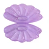 Water Fun Toys 140cm Glitter Inflatable Seashell Pool Float Large Inflatable Purple Clam Shell swimming wheel for Adults