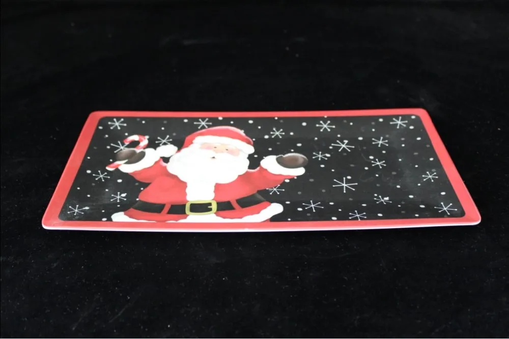 christmas melamine fruit salad plate