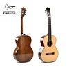 Factory Wholesale 39inch full size chinese solid spruce top professional electric classical guitar