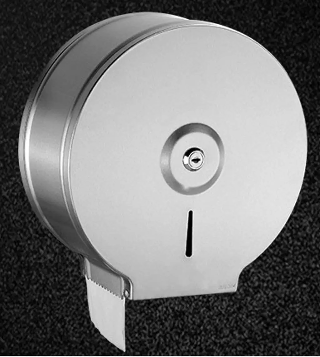 BJLWT Toilet Paper Dispenser,Stainless Steel Toilet Seat Cover Dispenser-9.8'' Wall Mount Roll Toilet Tissue Paper Dispenser Single Roll Brushed finish