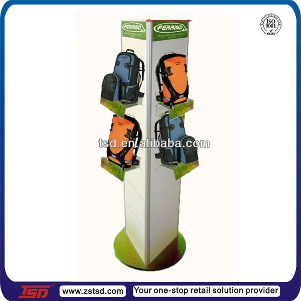 Tsdm619 Custom Retail Shop Wholesale Floor Backpack Display Stand,Bag