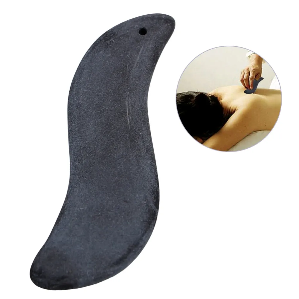 Hand Made S Shape Guasha Scraping Massage Tool Natural Bian Stone Gua Sha Tool For Spa