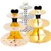 Top Quality Hot gold Paper cake stand cartoon characters party sets for kids birthday decorations