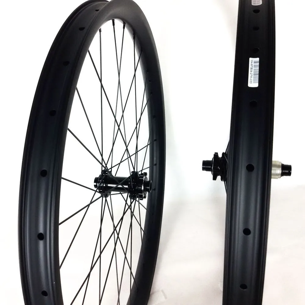 Mtb Wheels 27.5er Carbon Tubeless Synergy 27.5 Wheelset Thru Axel