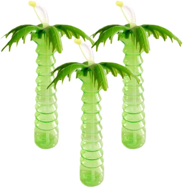 Free Shipping Hawaii Party Plastic Cups Juice Drink Cups Palm Tree With