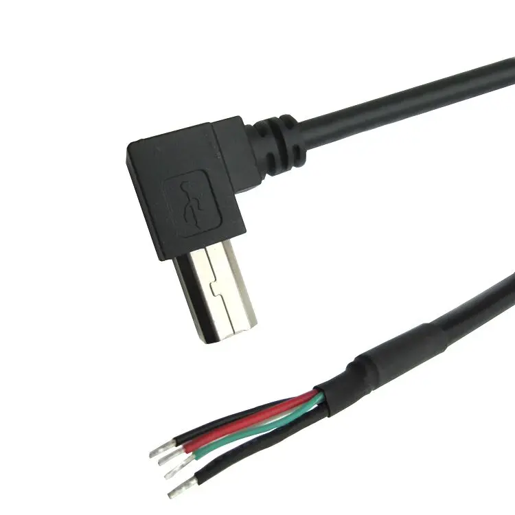 90 Degree Usb B Male To Bare End Open Cable For Custom Purpose - Buy ...