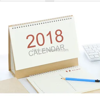 2018 Personalized Paper Triangle Desk Calendar With Colorful