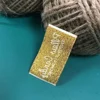 Custom clothes metallic thread product woven label logo design