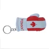 Mini Boxing Gloves Keychain Keyring Key Chain Ring NEW Leather Flag CANADA AD936