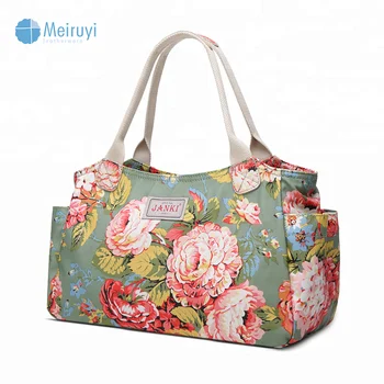 China Factory New Style Whole Oilcloth All Over Custom Printed Brand Las Handbags Women Hand Bags Brands Lady Handbag