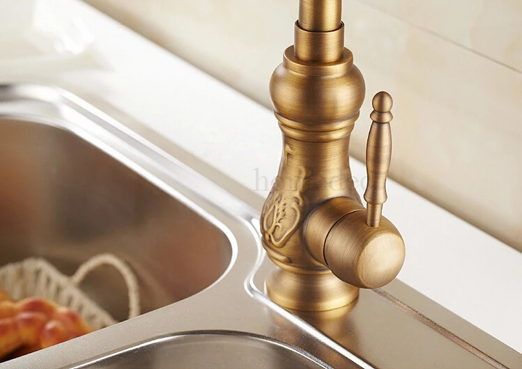 antique gold kitchen sink faucet