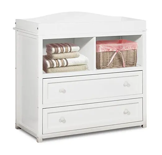 Two Drawers Wooden Change Table For Baby In Two Color Baby Change