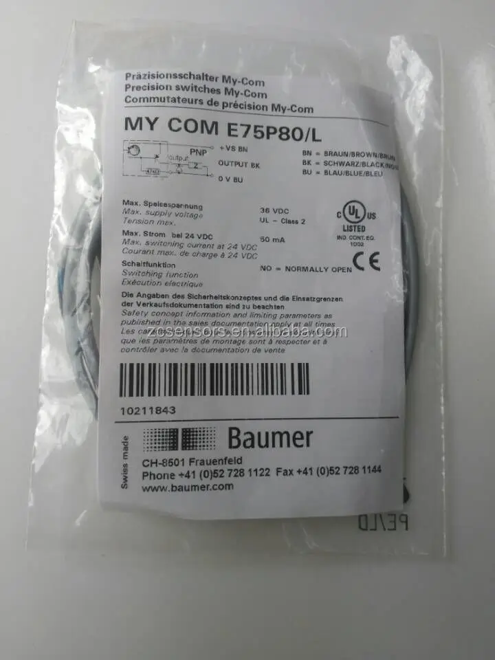 Baumer Electric 高级边缘/轮廓传感器-poscon/parcon 10158593 Zadm 023h151.0001 Buy  Baumer Electric，先进的边缘/轮廓传感器，zadm 023h151.0001 Product on