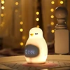 led Wholesale Factory desk Mini Sunrise Kids Night Light neon hand digital clock penguin alarm clock