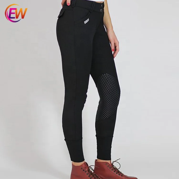 Women Active Silicone Grip Full Seat Horse Riding Clothing Breeches, Polyester Spandex Horse Riding Pants