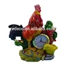 New year funny chicken table poly resin clock for gift