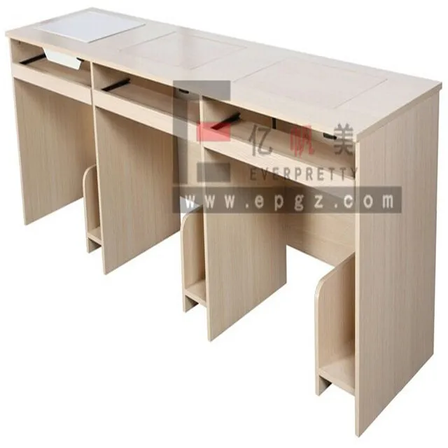 Wooden Laptop Desk School Computer Table For 3 People Buy