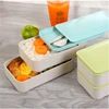 leakproof kids dinner plate bento lunch box set